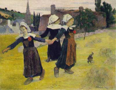 Breton Girls Dancing at Pont Aven - Paul Gauguin