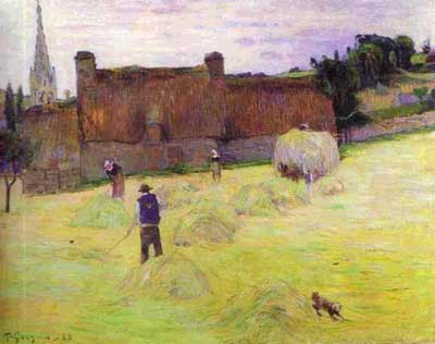 Hay Making in Brittany - Paul Gauguin