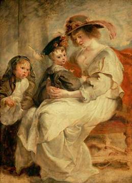 Helene Fourment with Her Children - Peter Paul Rubens