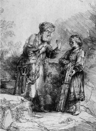 Abraham and Isaac - Rembrandt van Rijn