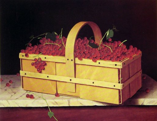 Basket of Catawba Grapes - William Harnett