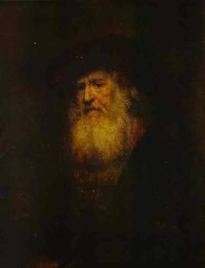 Bearded Man in Black Beret - Rembrandt van Rijn
