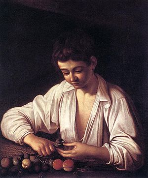 Boy Peeling Fruit - Michelangelo Merisi da Caravaggio