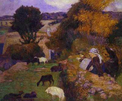 Breton Shepherdess - Paul Gauguin