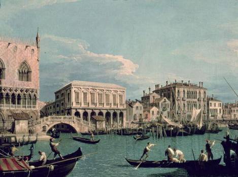 Bridge of Sighs, Venice (La Riva degli Schiavoni) - Canaletto