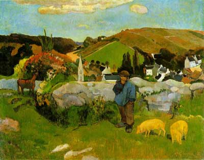 Brittany Swineherd - Paul Gauguin
