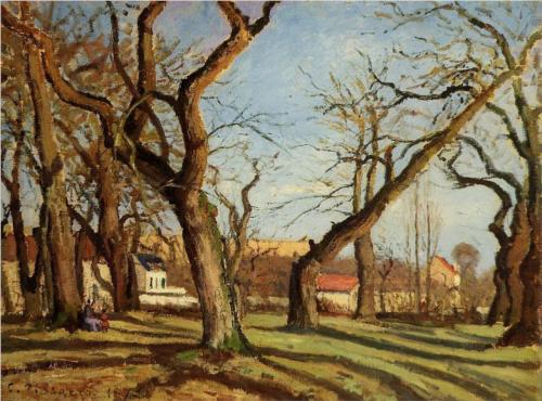 Chestnut Trees at Louveciennes - Camille Pissarro