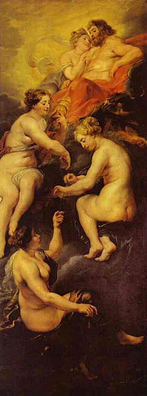 Destiny of Marie de' Medici - Peter Paul Rubens