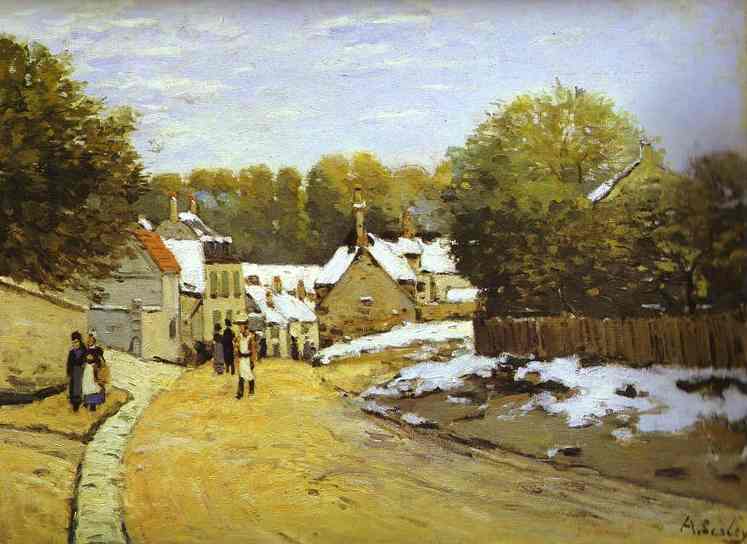 Early Snow at Louveciennes - Alfred Sisley