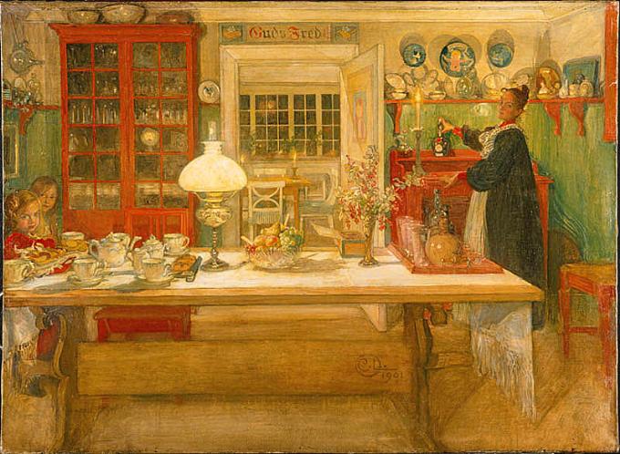 Getting Ready for a Game - Carl Larsson