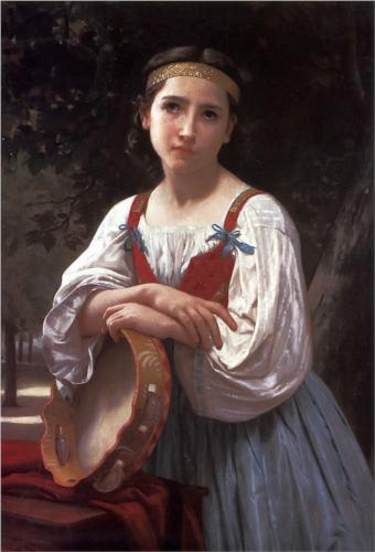 Gipsy with the Tambourine - William Adolphe Bouguereau