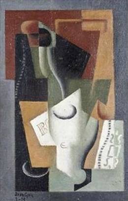 Glass and Bottle 1919 - Juan Gris