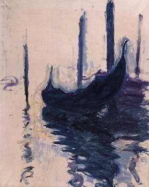 Gondolas in Venice - Claude Monet