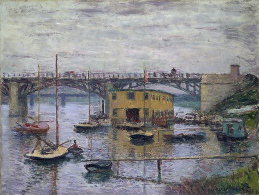 Gray Day at Bridge at Argenteuil - Claude Monet