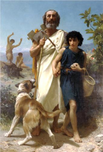 Homer and his Guide - William Adolphe Bouguereau