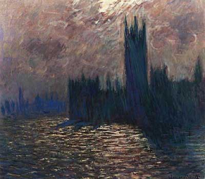 Houses of Parliament (Reflections on the Thames) - Claude Monet
