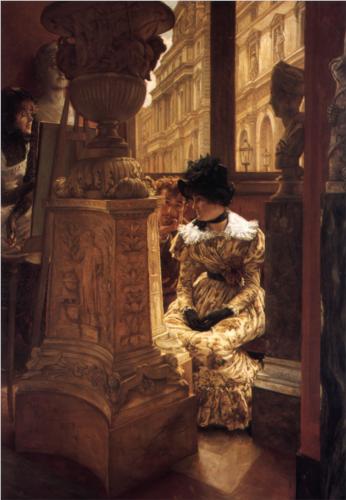 In the Louvre - James Tissot