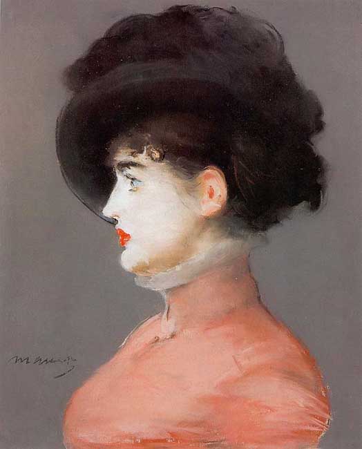 Irma Brunner in a Black Hat (The Viennese) - Edouard Manet