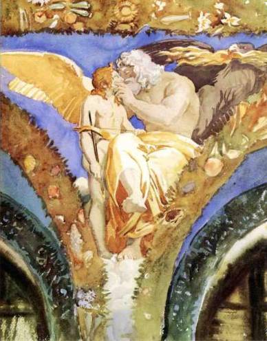 Jupiter Beseeching Eros - John Singer Sargent