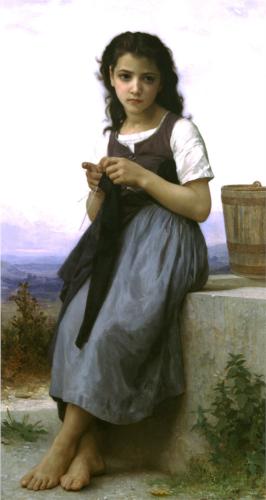 Knitter - William Adolphe Bouguereau