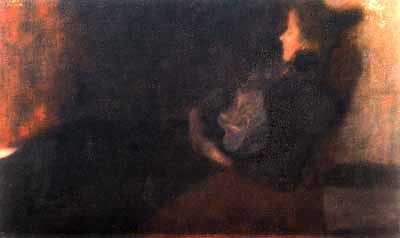 Lady at the Fireplace - Gustav Klimt