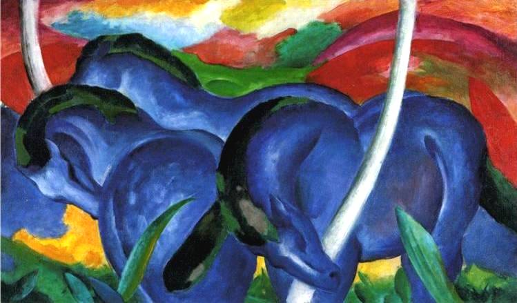 Large Blue Horses - Franz Marc