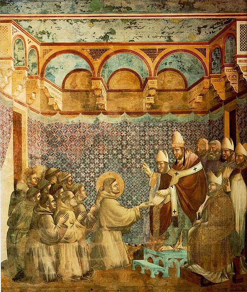 Legend of St Francis, Confirmation of the Rule - Giotto di Bondone