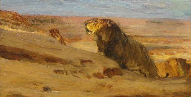 Lions in the Desert - Henry Ossawa Tanner