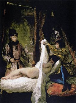 Louis of Orleans Unveiling his Mistress - Eugene Delacroix