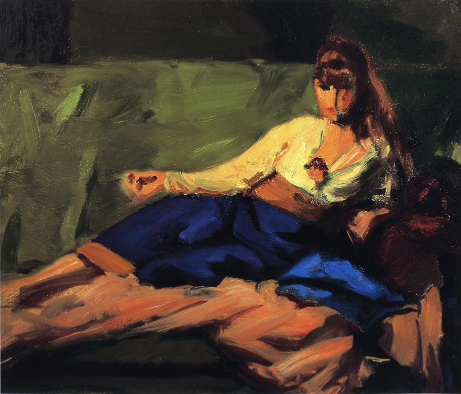 Lounge (Figure on a Couch) - Robert Henri