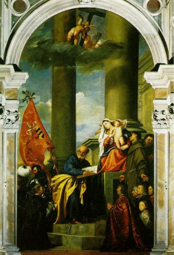 Madonna with Saints and the Pesaro Family - Titian