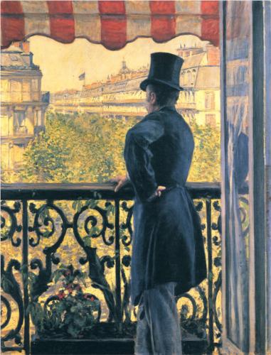 Man on the Balcony II - Gustave Caillebotte