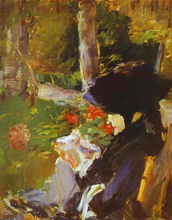 Manets Mother in the Garden at Bellevue - Edouard Manet