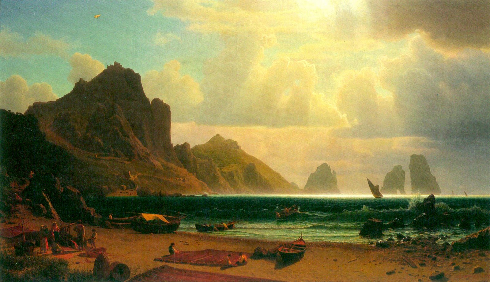 Marina Piccola, Capri - Albert Bierstadt