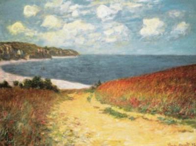 Meadow Road to Pourville - Claude Monet