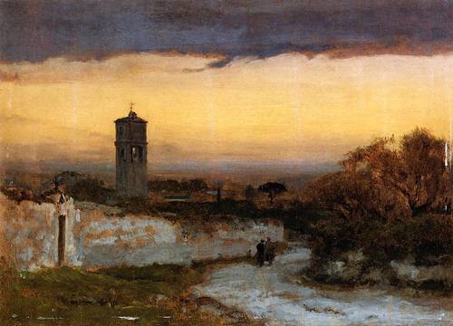 Monastery at Albano - George Inness