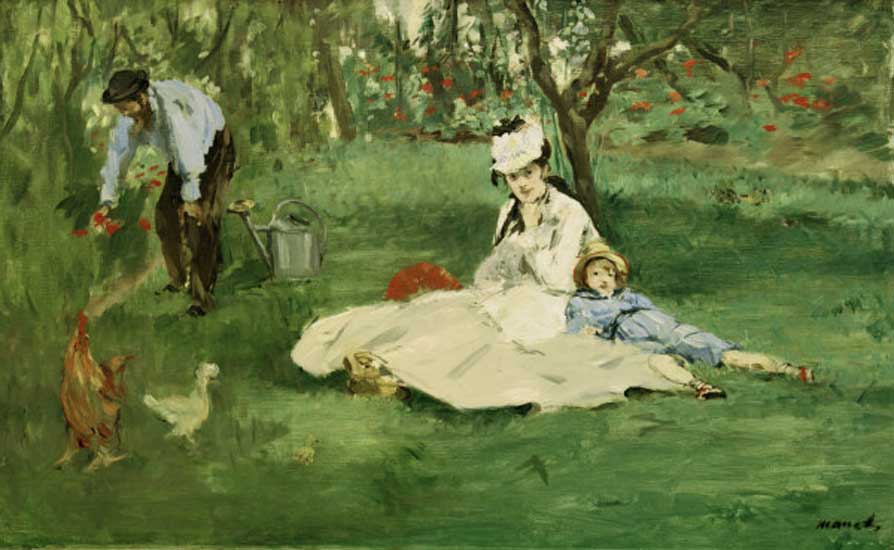 The Monet Family in the Garden - Edouard Manet