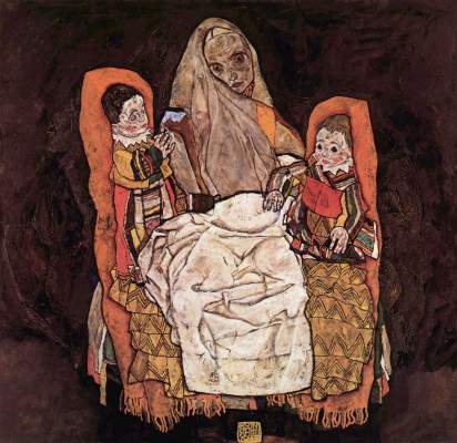 Mother with Two Children - Egon Schiele