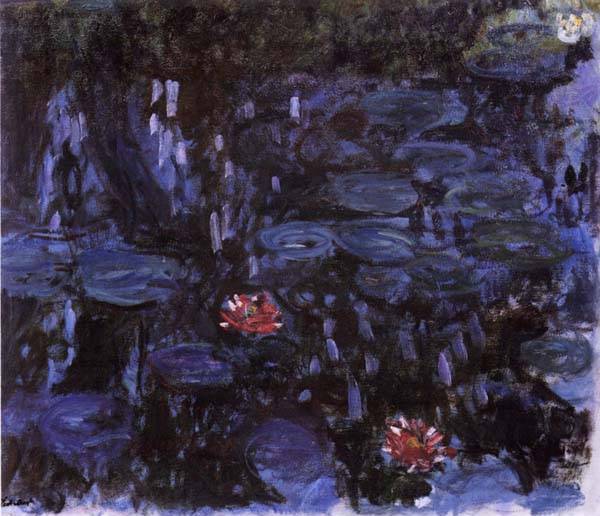 Nympheas reflets de Saule - Claude Monet