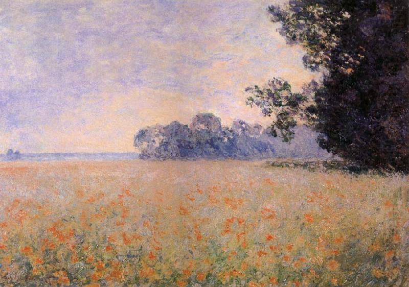 Oat Field with Poppies - Claude Monet