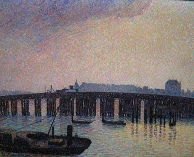 Old Chelsea Bridge, London - Camille Pissarro