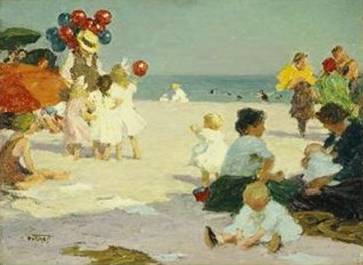 On the Beach - Edward Henry Potthast