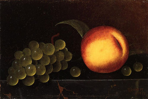 Peaches and Grapes - William Harnett