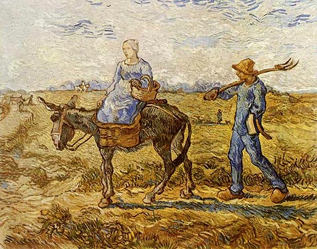 Peasant Couple Going to Work - Vincent van Gogh