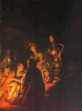 Peter Denying Christ - Rembrandt van Rijn