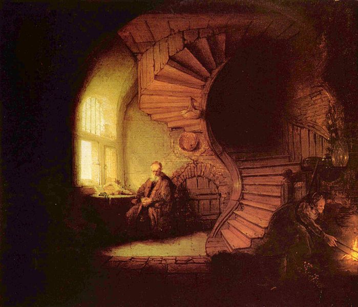 Philosopher Meditating - Rembrandt van Rijn