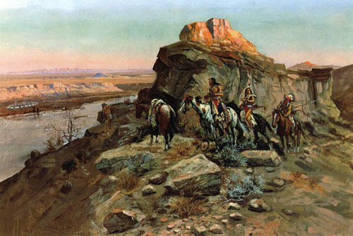 Planning the Attack - Charles Marion Russell