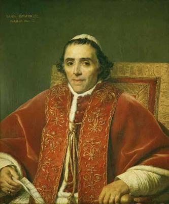 Portrait of Pope Pius VII - Jacques Louis David