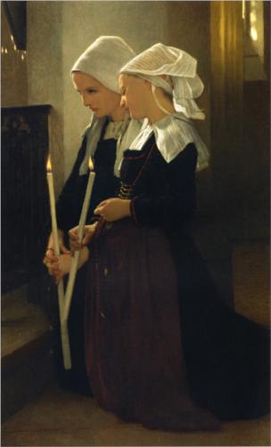 Prayer at Sainte Anne d Auray - William Adolphe Bouguereau