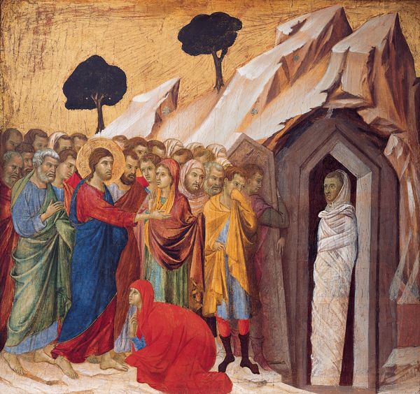 Raising of Lazarus - Duccio di Buoninsegna